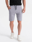 Men's sweat shorts with leopard stripes - gray V9 W359
