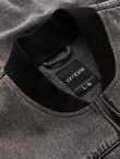 Men's denim bomber jacket with stone wash effect - grey V1 OM-JADJ-0163
