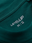 Men's cotton t-shirt with pocket print - dark green V5 OM-TSPT-0154