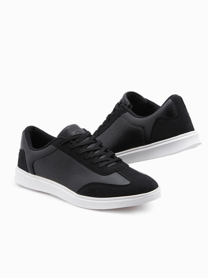 Casualowe buty męskie sneakersy OLDSCHOOL – czarne V2 T393