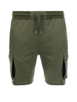Men's shorts with cargo pockets - olive V4 OM-SRSK-0106