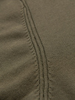 Men's sweater with viscose and spread neckline - olive V1 OM-SWZS-0124 