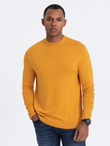 Men's knitted half turtleneck with viscose - mustard V5 OM-SWTN-0100