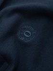BASIC men's single color pique knit polo shirt - navy blue V2 OM-POBS-0100
