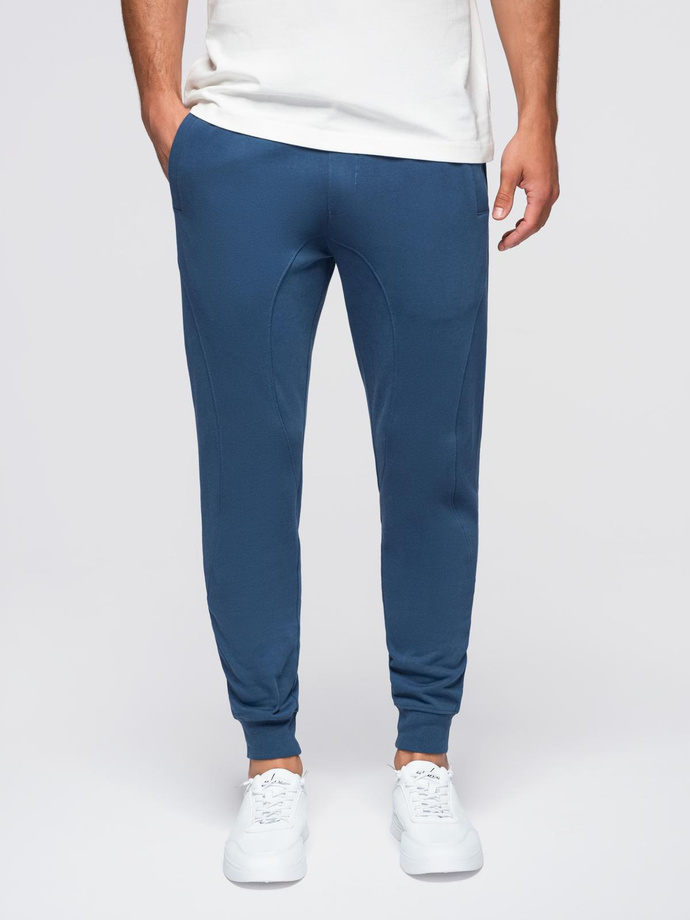 Men's jogger sweatpants - navy blue V4 OM-PABS-0173