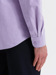 Bawełniana męska pastelowa koszula typu oxford – lawendowa V2 OM-SHOS-0183
