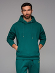 Unisex sweatshirt with pockets and hood - dark green V17 OU-SNBC-0105