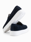 Men's slip-on half shoes on thick sole - navy blue V4 OM-FOCS-0152