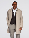 Men's insulated coat with hood and concealed zipper - black V1 OM-COWC-0110