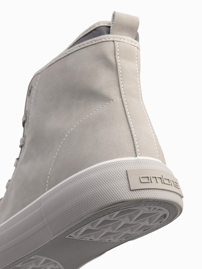 Men's high boots sneakers with decorative trim - ash V3 OM-FOTH-0158