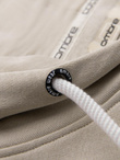 Men's BASIC kangaroo hooded sweatshirt - light beige V1 B1674