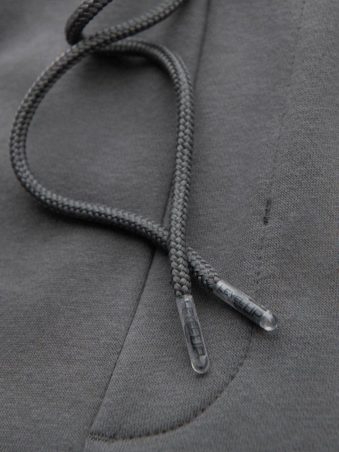 Klasyczne spodnie dresowe ze ściągaczami unisex– szare V18 OU-PSBC-0100