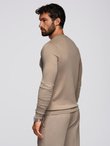 Classic men's sweater with round neckline - black V2 OM-SWBS-0106