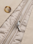 Men's insulated coat with hood and concealed zipper - black V1 OM-COWC-0110