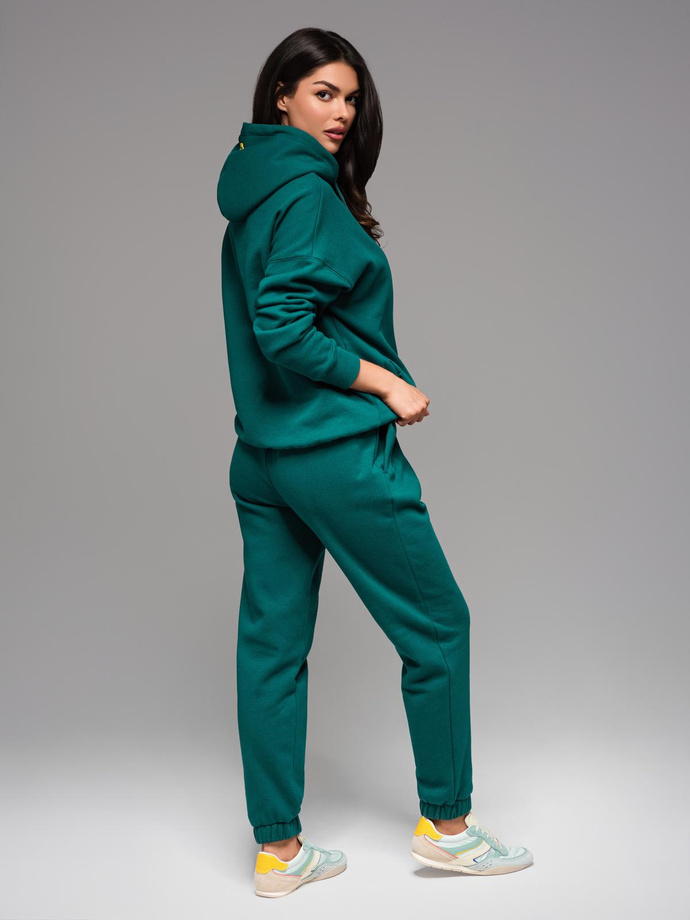 Classic unisex sweatpants with drawstrings - dark green V17 OU-PSBC-0100