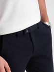 Men's smart chino SLIM FIT pants - navy blue V3 OM-PACP-0191