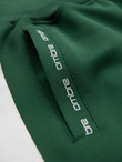 Men's sweatpants joggers with contrasting stripes - dark green V7 OM-PASK-0229