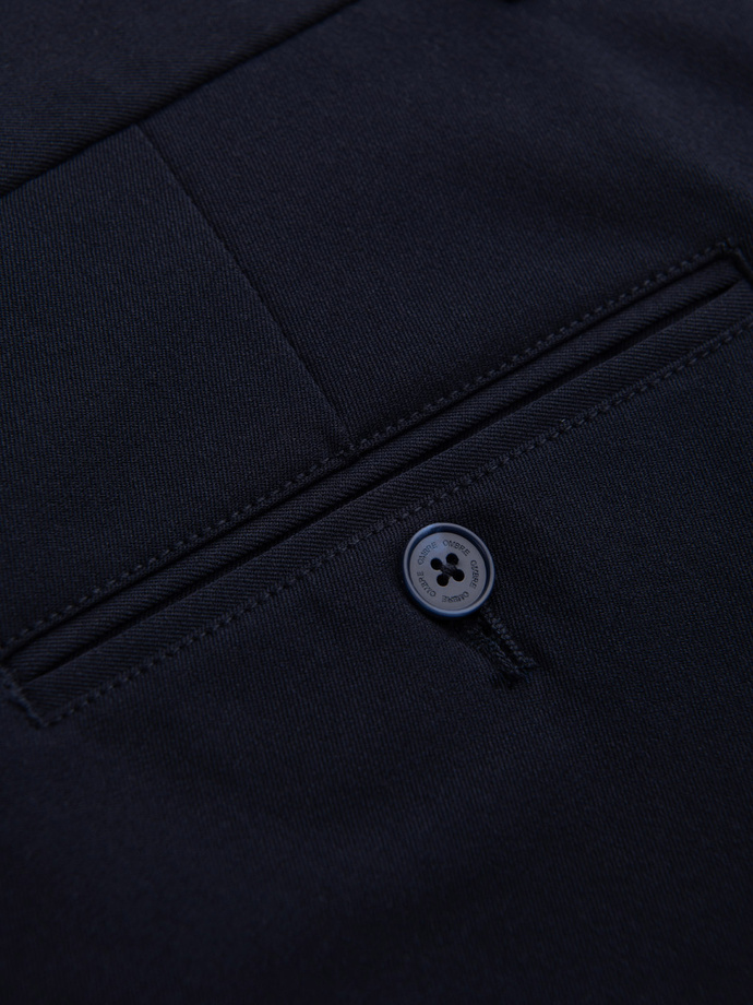 Spodnie męskie eleganckie chino SLIM FIT - granatowe V3 OM-PACP-0191