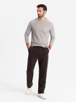 Men's longsleeve with "waffle" texture - ash V7 OM-LSCL-0109