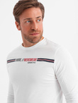 Longsleeve męski z nadrukiem - biały 2 OM-LSPT-0119