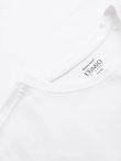 Męski t-shirt SLIM FIT z elastanem i printem – biały V2 OM-TSBC-0222 