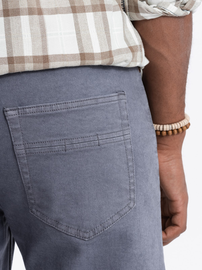 Men's denim pants without rubbing SLIM FIT - navy blue V4 OM-PADP-0148