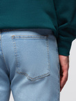 Men's denim JOGGERS pants with classic bandage - light blue V1 OM-PADJ-0265