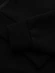 Rozpinana bluza męska ze stójką i kapturem – czarna V1 OM-SSZP-0216