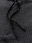Men's knitted pants with elastic waistband - dark grey V2 OM-PACP-0116