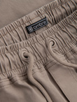 Men's JOGGER pants with zippered cargo pockets - beige V2 OM-PAJO-0123