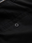 Men's chino pants with decorative waistband - black V1 OM-PACP-0118