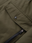 Alaskan men's winter jacket with detachable fur from the hood - dark olive green V3 OM-JALJ-0148