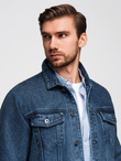 Men's denim katana jacket with washem - blue V4 OM-JADJ-0219