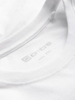 T-shirt męski bawełniany z nadrukiem na klatce piersiowej - biały V3 OM-TSPT-0167
