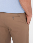 Men's SLIM FIT chino pants - light brown V2 OM-PACP-0186