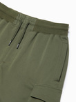 Men's shorts with cargo pockets - olive V4 OM-SRSK-0106
