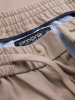 Men's linen blend rolled up chino pants - light brown V3 OM-PACP-0198