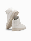 Męskie buty sneakersy z wysoką cholewką – białe V1 OM-FOSH-0139