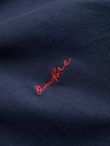 Koszula męska bawełniana REGULAR z dzianiny single jersey - granatowa V2 OM-SHCS-0138