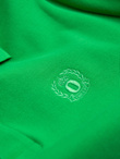 Męska koszulka polo jednokolorowa BASIC z dzianiny pique - neonowa zieleń V25 OM-POBS-0100