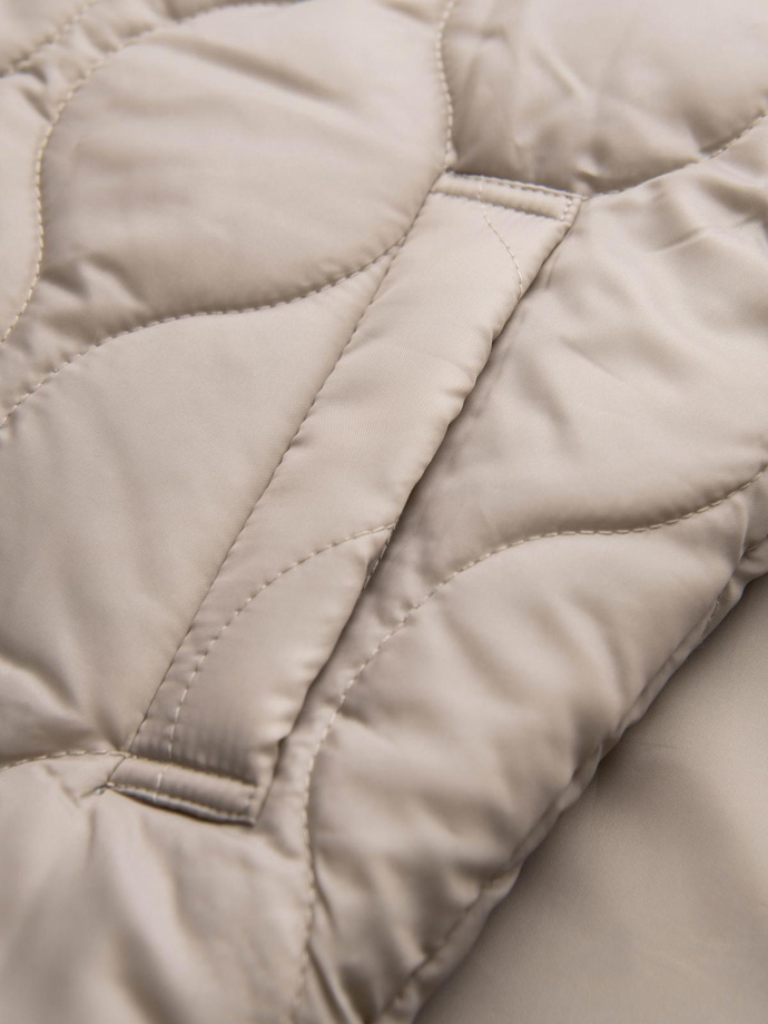 Men's insulated coat with hood and concealed zipper - black V1 OM-COWC-0110