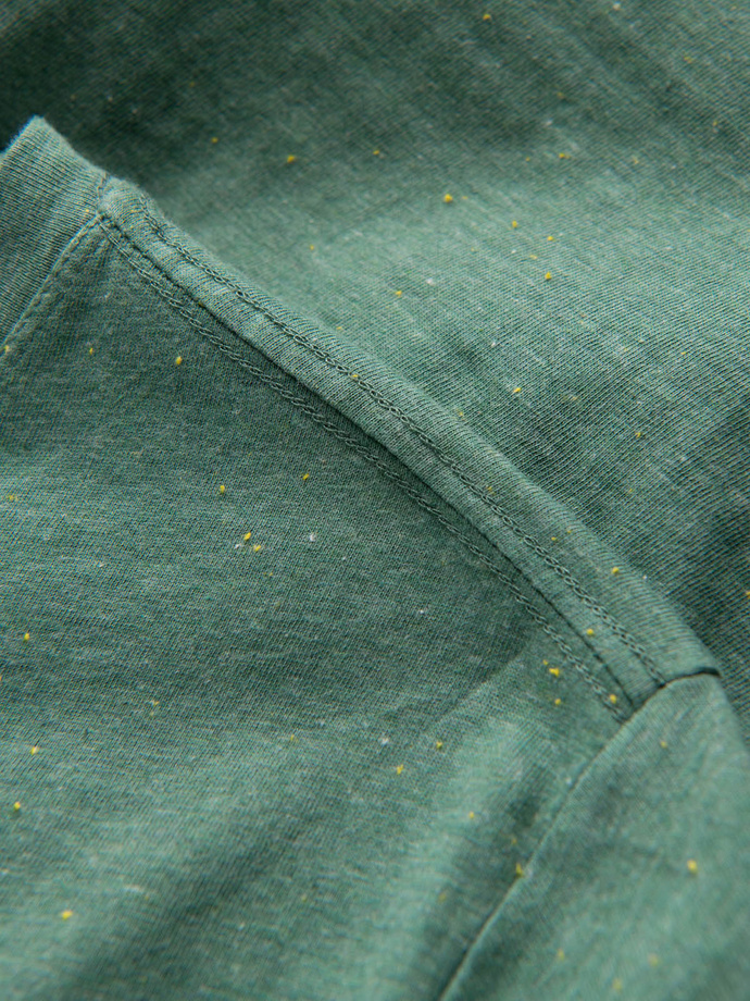 Men's t-shirt with decorative confetti effect - green V4 OM-TSCT-0178