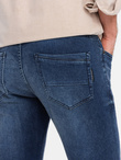 Dopasowane męskie spodnie jeansowe SLIM FIT z elastanem – niebieskie V1 OM-PADP-0214