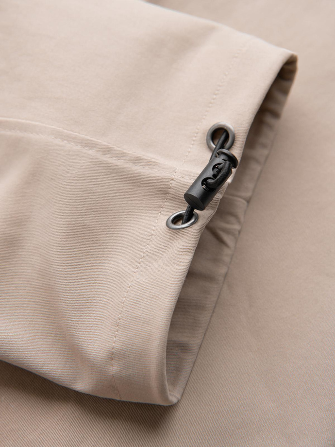 Men's STRAIGHT LEG cargo pants with striped pockets - sand V2 OM-PACG-0197