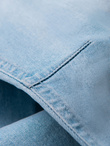 Men's JOGGERS denim pants with wash effect - light blue V1 OM-PADJ-0267