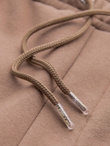 Dresowe szorty unisex ze ściągaczem w pasie – brązowe V16 OU-SRBC-0101