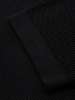 T-shirt męski dzianinowy z guzikami przy dekolcie – czarny V2 OM-TSCT-0254