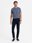 BASIC men's classic cotton T-shirt - blue denim V7 OM-TSBS-0236