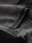Men's denim bomber jacket with stone wash effect - black V2 OM-JADJ-0163