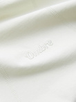Men's cotton T-shirt with delicate embroidery - cream V2 OM-TSCT-0170